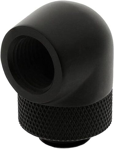 XSPC G1/4" 90 Degree Rotary Fitting V2, Matte Black, 2-Pack in Saudi Arabia