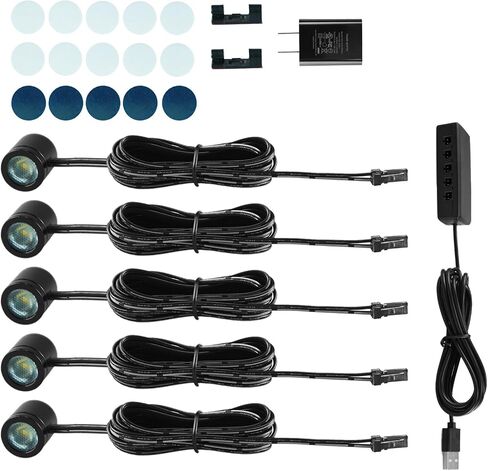 تايسينغ مصغرة الأضواء مع محور USB ، القاعدة المغناطيسية ، أضواء دائرة الضوء الصغيرة التي تعمل بالطاقة USB ، إضاءة لهجة للأعمال الفنية ، اللوحات ، المجوهرات ، حالات العرض ، الحرف اليدوية ، النماذج ، الألعاب ، الألغاز in Kuwait