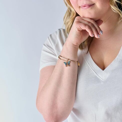 Alex and Ani AA763123SS,Carved Abalone Butterfly Tennis Bolo Bracelet,Shiny Silver,Multi, Bracelets in Saudi Arabia