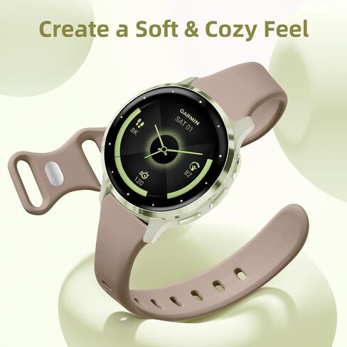 6Pack Slim Silicone Watch Bands Compatible for Garmin Venu 3s/ Venu 2s /Vivoactive 4s, 18mm Thin Soft Narrow Sport Strap Wristband for Garmin Vivomove 3s Women in Saudi Arabia