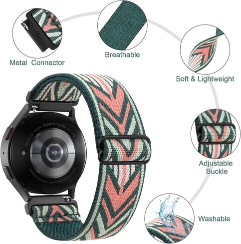 3 PACK Bands for Garmin Venu 3S / Venu 2S / Vivoactive 4S / Vivomove 3S / Forerunner 265s Watch Band, 18mm Quick Release Soft Stretchy Nylon Replacement Wristband Sport Strap for Garmin Forerunner 255S / 265S Bands Women Men in Kuwait