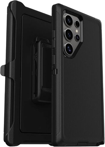 Defender Galaxy S24 Ultra Phone Case for Samsung Galaxy S24 Ultra Defender Case Includes Holster Clip Kickstand Black in Saudi Arabia