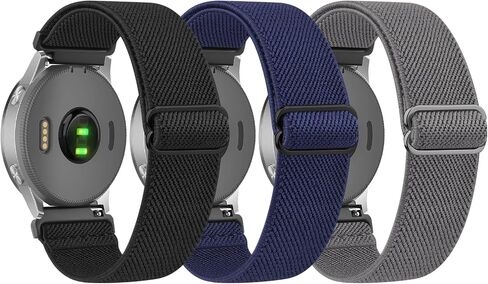 3 PACK Bands for Garmin Venu 3S / Venu 2S / Vivoactive 4S / Vivomove 3S / Forerunner 265s Watch Band, 18mm Quick Release Soft Stretchy Nylon Replacement Wristband Sport Strap for Garmin Forerunner 255S / 265S Bands Women Men in Saudi Arabia