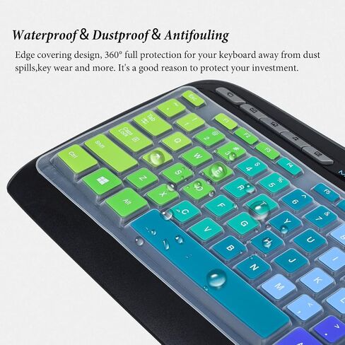 Keyboard Cover for Logitech MK320 YR002/Y-R0009 Wireless Desktop Keyboard, Logitech MK330 MK335 Wireless Keyboard Protector-Rainbow in Kuwait