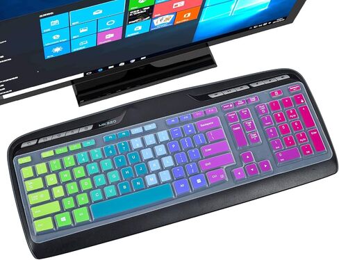Keyboard Cover for Logitech MK320 YR002/Y-R0009 Wireless Desktop Keyboard, Logitech MK330 MK335 Wireless Keyboard Protector-Rainbow in Kuwait