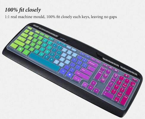 Keyboard Cover for Logitech MK320 YR002/Y-R0009 Wireless Desktop Keyboard, Logitech MK330 MK335 Wireless Keyboard Protector-Rainbow in Kuwait
