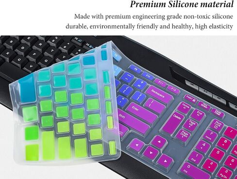 Keyboard Cover for Logitech MK320 YR002/Y-R0009 Wireless Desktop Keyboard, Logitech MK330 MK335 Wireless Keyboard Protector-Rainbow in Kuwait