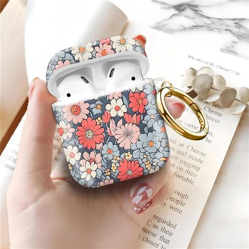 متوافق مع AirPods 2nd 1st الجيل الأول ، حالة صلبة لطيفة مع سلسلة المفاتيح الذهبية ، حالة صدمة الحماية الناعمة TPU للنساء الفتيات (أقواس وردية مع Polkadot) in Kuwait