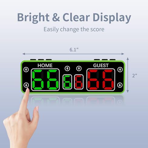 لوحة النتائج GAN XIN Cornhole، حارس نقاط Ping Pong يعمل بالبطارية مع زر شاشة اللمس والزر العلوي، لوحة النتائج الإلكترونية الرقمية LED مع الجرس، لعبة الشفلبورد/الألعاب الداخلية والرياضة (أخضر) in Kuwait
