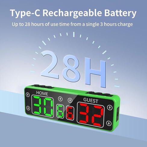 لوحة النتائج GAN XIN Cornhole، حارس نقاط Ping Pong يعمل بالبطارية مع زر شاشة اللمس والزر العلوي، لوحة النتائج الإلكترونية الرقمية LED مع الجرس، لعبة الشفلبورد/الألعاب الداخلية والرياضة (أخضر) in Kuwait