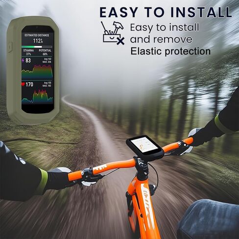 متوافق مع حالة Garmin Edge 1050 ، وغطاء حالة واقي من السيليكون- مع حماية من الدرجة العسكرية وملاءمة دقيقة (رمادية) in Kuwait