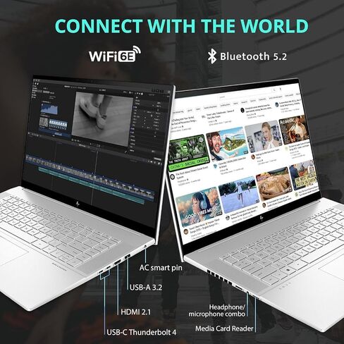 HP Envy 16" WQXGA (2560 x 16 00) Touchscreen Laptop | Intel Core i7-13700H | Dedicated NVIDIA GeForce RTX 4060 | 64GB RAM | 2TB PCIe | Backlit Keyboard | Windows 11 Pro | w/WOWPC Recovery USB in Saudi Arabia
