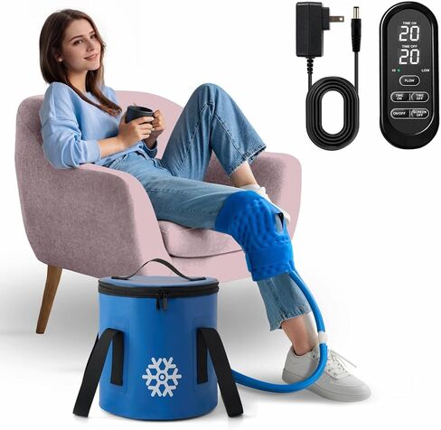 Ice Machine for Knee After Surgery 2.0, Portable Cold Therapy Machine for Knee Replacement, Ice Therapy for Post Surgery, Cryotherapy System, Ice Compression Pack Wrap for Injuries Recovery in Saudi Arabia