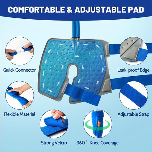 Ice Machine for Knee After Surgery 2.0, Portable Cold Therapy Machine for Knee Replacement, Ice Therapy for Post Surgery, Cryotherapy System, Ice Compression Pack Wrap for Injuries Recovery in Saudi Arabia