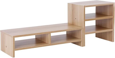 Computer Riser StandDesktop Ri Computer Laptop Riser Stand Desktop Storage 3 Layer Shelf Black Walnut The Elevate Experience Your Designed Comfort This Increases of Your with (Takura) in Saudi Arabia