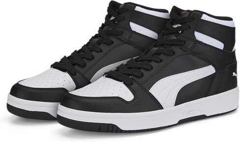 PUMA Men's Rebound Layup Sneaker, Dark Myrtle Black White, 8.5 in Saudi Arabia