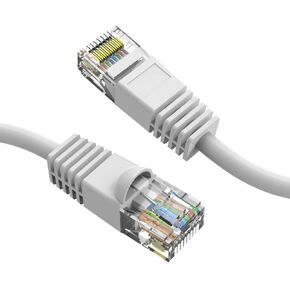 Single Pack Cat5e Ethernet Cable White (75 Feet) High Speed Cat5e Patch Cable for Internet Connection - Cat5e Cable Perfect for Office & Home - Superior Network Connectivity and Performance