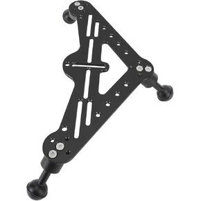 Triangular Stabilizer Tray Rig, Stable Easy Install Compact Diving Triangular Stabilizer Tray Rig Bracket Aluminum Alloy for AKASOEK70004K (Red)