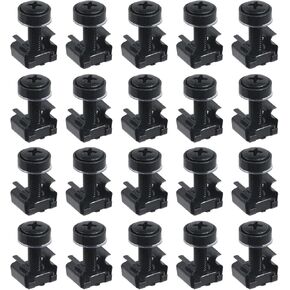 Oedema 20 Set M6 x 20mm Square Hole Hardware Cage Nuts, Rack Screws and Washers for Server Shelf Cabinets Routers Rack Mount