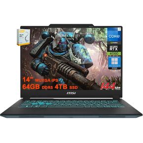 MSI Cyborg 14 Gaming Laptop | 14" WUXGA IPS 144Hz (100% sRGB) | Intel 10-core i7-13620H | 32GB DDR5 1TB SSD | GeForce RTX 4060 | Backlit USB-C Win11Pro w/DLCA Accessory