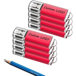 USB Flash Drives Customized 4GB USB Drive Rectangle Printed Logo/Name Memory Storage Thumb Drive Zip Drive for Computer Laptop MacBook 100PCS