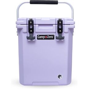 CAMP-ZERO 16L-16.9 Quart Portable Hard Cooler with Divider, Perfect for Drinks, Wine Bottles, Lunch, Beach, Picnics, Boating, Camping, Travel with 2 Molded-in Cup Holders and Folding Aluminum Handle
