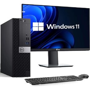 Dell OptiPlex SFF Desktop Computer PC, Intel Core i7-6700 Processor, 16GB DDR4 Ram, 1TB PCIe NVMe SSD, New 24 inch Monitor, HDMI, Built-in WiFi, Wireless Keyboard & Mouse, Windows 11 Pro (Renewed)