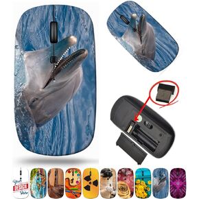 maizi Wireless Mouse for MacBook Air Mac Computer Personal Laptop, Wireless Mice for MacBook Air Image ID: 12852891 Close up of Dolphin 2.4G Portable with USB Receiver Made in The USA