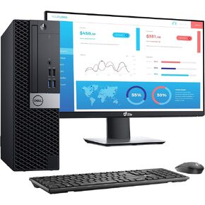 Dell OptiPlex SFF Desktop Computer PC, Intel Core i5-6500 Processor, 16GB DDR4 Ram, 512GB PCIe NVMe SSD, New 24 inch Monitor, HDMI, Built-in WiFi, Wireless Keyboard & Mouse, Windows 11 Pro (Renewed)