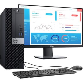 Dell OptiPlex Small Form Desktop Computer PC, Intel Core i5-6500 Processor, 16GB DDR4 Ram, 512GB SSD, 22 inch LED Monitor, HDMI & DisplayPort, Wi-Fi, Keyboard & Mouse, Windows 11 Pro (Renewed)