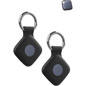 Case for UGREEN Tracker Tags - Superior Silicone Build, Shockproof & Anti - Slip. Fits Widely, Protects Against Scratches. Precise Cutouts Ensure Full Functionality.Black(2 Pack).