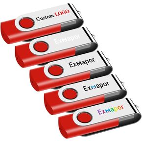 Customized USB Flash Drives 50PCS 2GB Exmapor Thumb Drive Personalized with Your Logo