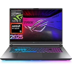 ASUS Latest 2025 ROG Strix G16 Gaming Laptop, 16" FHD 165Hz Display, 16-Core AMD Ryzen 9 8940HX, RTX 5070 Ti, 64GB RAM, 2TB SSD, Eclipse Grey