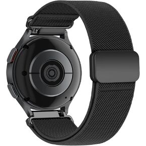 نطاقات مرنة مغناطيسية متوافقة مع Samsung Galaxy Watch 46 مم/Galaxy Watch 3 45 ملم/ترس S3 كلاسيكي/تروس S3 ، حزام نايلون نايلون نايلون.