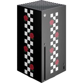 Skinit Decal Gaming Skin Compatible with Xbox Series X Console - Orange Checkered Design