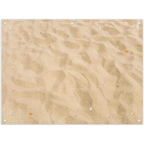 7x5ft Fabric Summer Hawaiian Beach Backdrop Luau Aloha Golden Sand Shell Tropical Seaside Photography Background Holiday Party Decorations Photo Booth Props