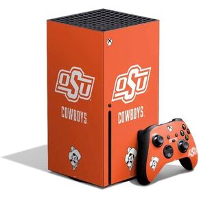 Skinit Decal Gaming Skin Compatible with Xbox Series X Bundle - Officially Licensed Oklahoma State University OSU Ride Em Cowboy Design