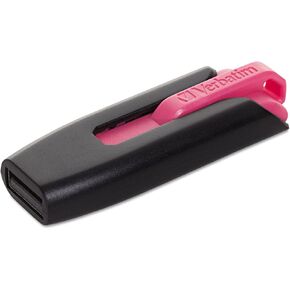 Verbatim 49178 Store 'n'Go V3 USB 3.0 Drive, 16GB, Black/Hot Pink