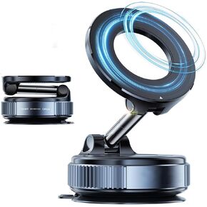 2025 Upgraded Magnetic car Phone Holder 360° Adjustable Reinforced 80 lbs Super Strong Load-Bearing Suction Cup for MagSafe car Phone Holder
