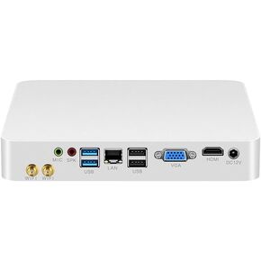 الكرة الصناعية تحمل مروحة مروحة الكمبيوتر Core i5-7300U (2C/4T ، حتى 3.5 جيجا هرتز) ، Mini PC Windows 10 أو Linux Ubuntu ، Gigabit LAN ، HD VGA ، 8xUSB ، كمبيوتر صغير صناعي ، كمبيوتر سطح المكتب Mini 8GB RAM 256GB SSD SSD