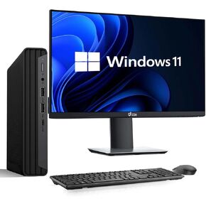 BTO HP ProDesk 600 G6 Mini Desktop PC, Intel Core i5-10500 10th Gen. Processor, 16GB DDR4 Ram, 256GB SSD, 22 inch LED Monitor, DisplayPorts, WiFi, Keyboard & Mouse, Windows 11 Pro (Renewed)
