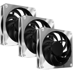 Alphacool Apex Stealth Metal Power Fan ، 3000 دورة في الدقيقة ، أسود غير لامع ، 3 عبوات