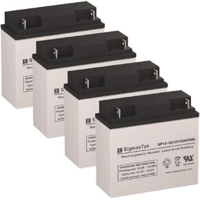SigmasTek SP12-18NB - 12V 18AH NB SLA Battery - Compatible with: APC RBC7 SUA48XLBP SUA24XLBP SUA5000RMT5U CURK7 CURK11 SUA2200XLT SUA3000 SUA2200 (2 Pack)