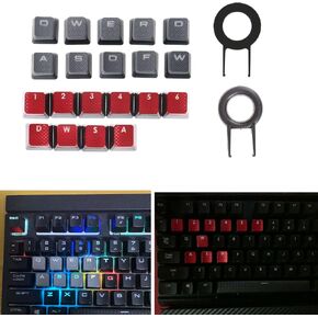 Keycaps, 10 Keys Backlit Keycaps Non-Slip for Corsair K70 RGBK70 K95 K90 K65 K63 Mechanical Gaming Keyboard Switches