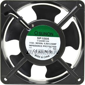 Sunon 4.5" Desktop Computer Fan, 2.28W, 1.8E+3 RPM, 1.1E+2V, 5E+1dB Noise, Copper Material