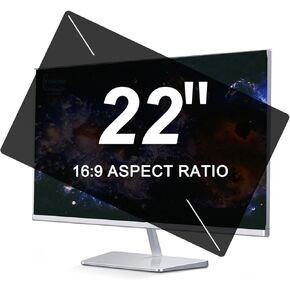 2-Pack 22 Inch Privacy Screen for Computer Monitor - 16:9 Widescreen Monitor - 19.17In X 10.78In - Anti-Glare - Anti Blue Light - Anti Spy Privacy Shield, Suitable for Various Brand Monitor