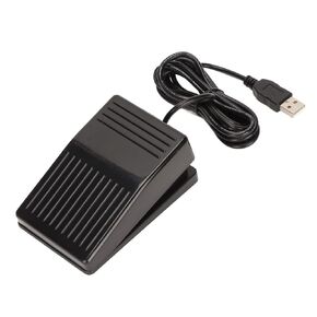 USB Foot Switch, with 2M Cable, Sensitive Mechanical Switch, Ergonomic Design and Wide Pedals, Custom Function, Multifunctional Single Foot Switch Pedal for Computer