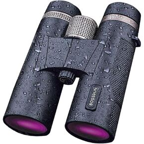 12x42 Professional Binoculars ED Lens BAK4 Prism Waterproof Metal Telescope Outdoor Bird Watching Camping Traveling Hunting(12x42 Blue)