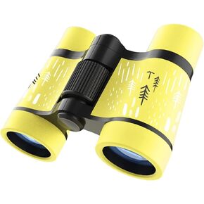 Binoculars 4x30 Telescope Rubber Children Colorful Telescope Fixed Zoom Anti-Skid Portable Field Glasses Children Gifts (Color : D) (White Dinosaur Doodle4) (White Dinosaur Doodle4)