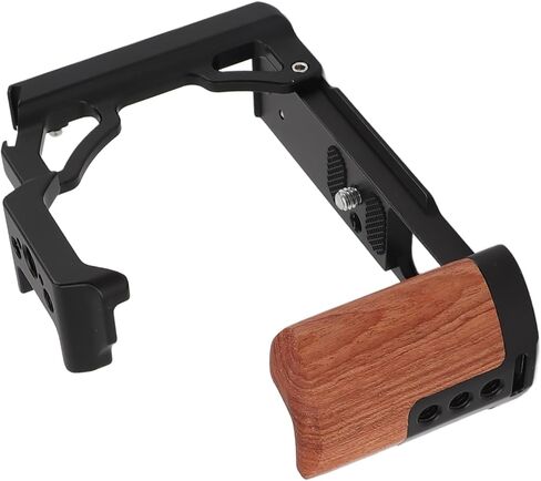 قفص الكاميرا المعدنية المقبض الخشبي ، ZFC anodized andi slip سهلة التثبيت قفص كاميرا فيديو مع الكاميرا مع قفص الكاميرا الخشبية لـ ZFC (أسود) in Saudi Arabia